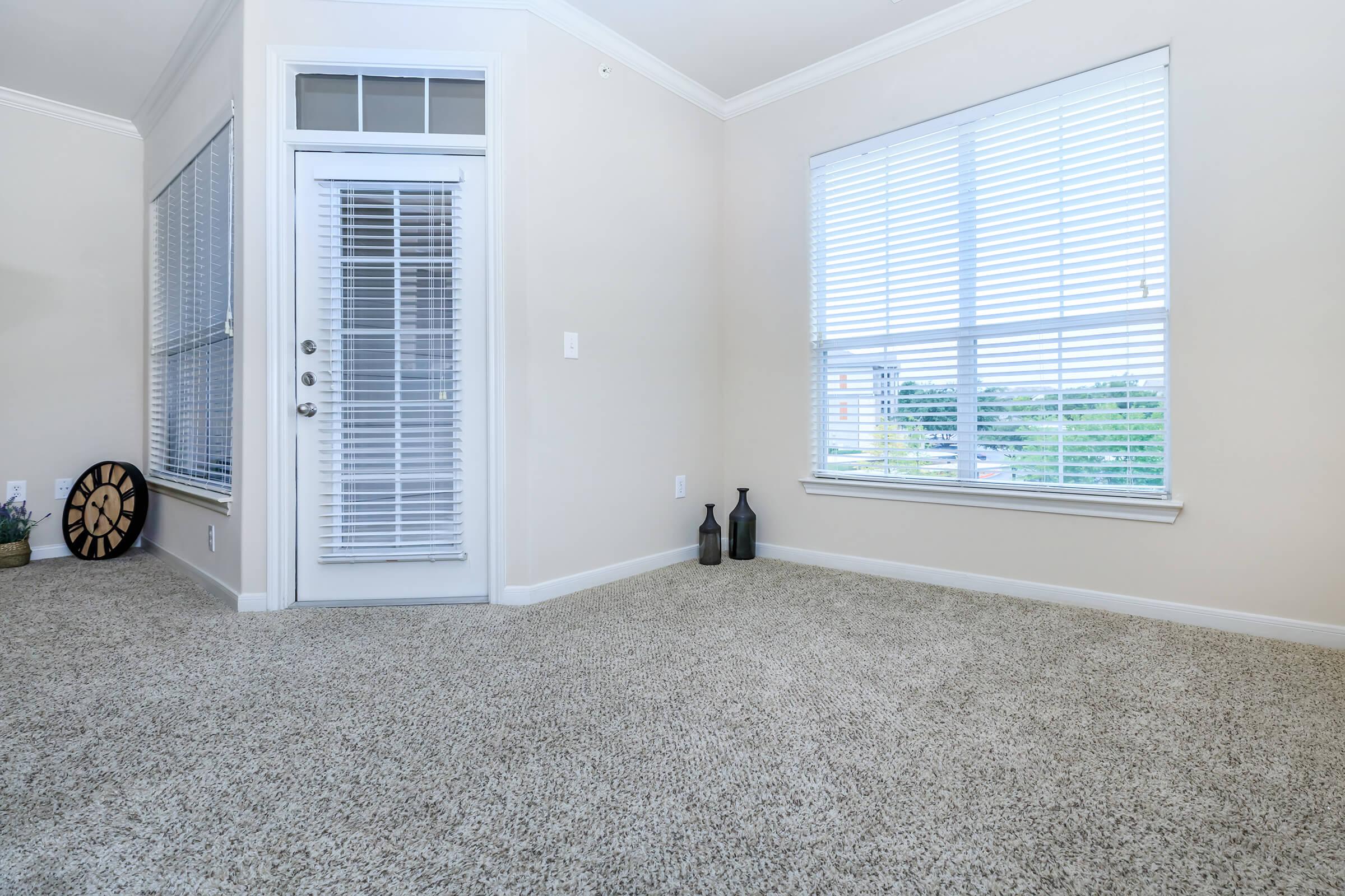 a room with a large window