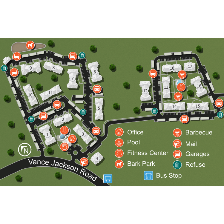 We make every effort to make our website accessible to anybody, especially those with disabilities. If you have question in terms of the relative location of an amenity or apartment home, please give us a call.