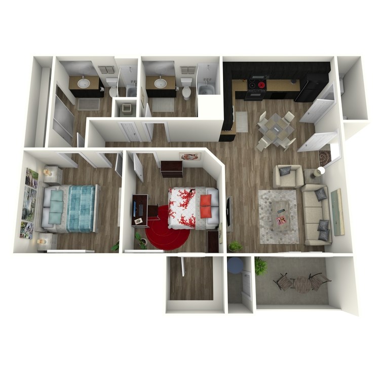 Floor plan image of 2-B