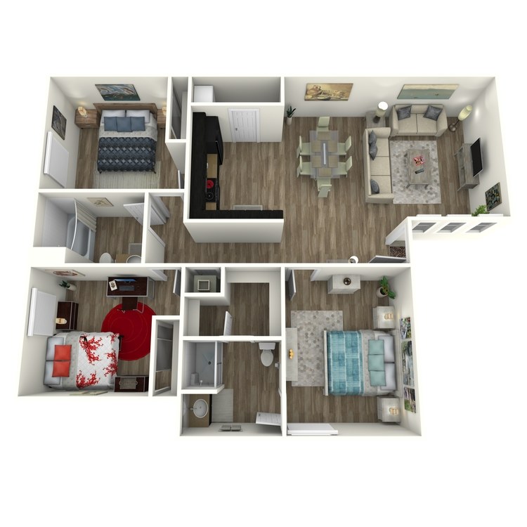 Floor plan image of 3-B