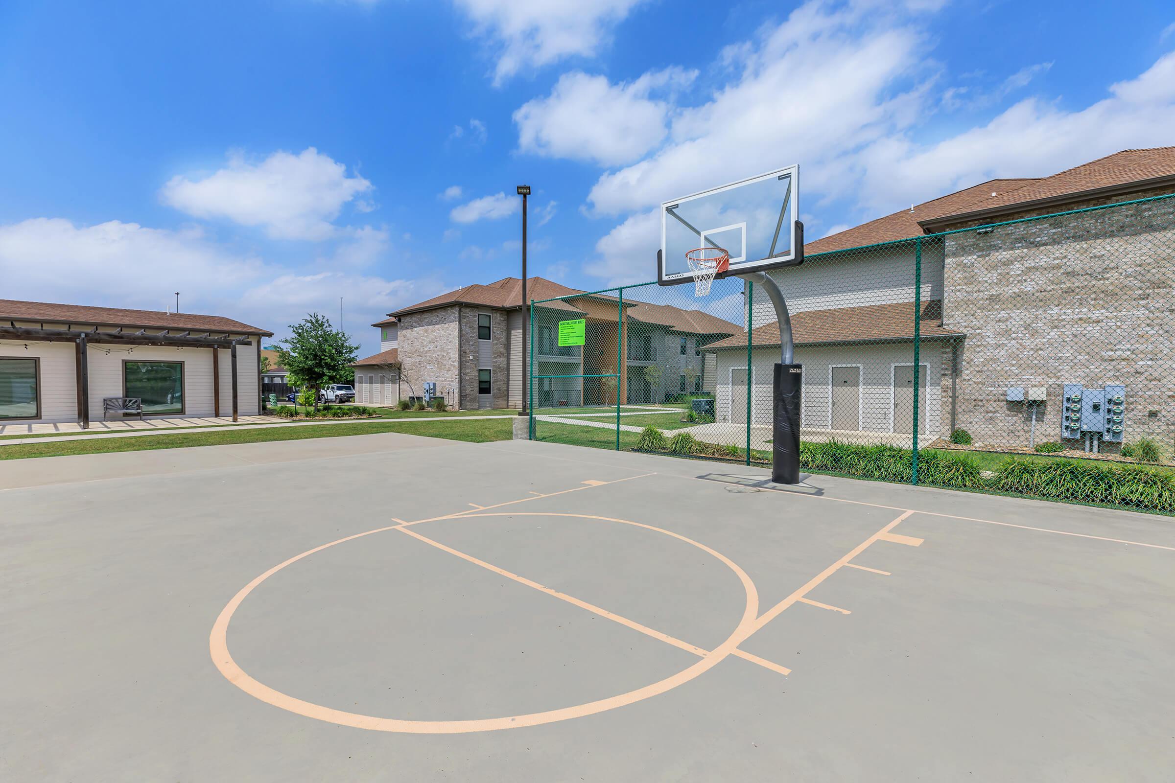 a building with a basketball