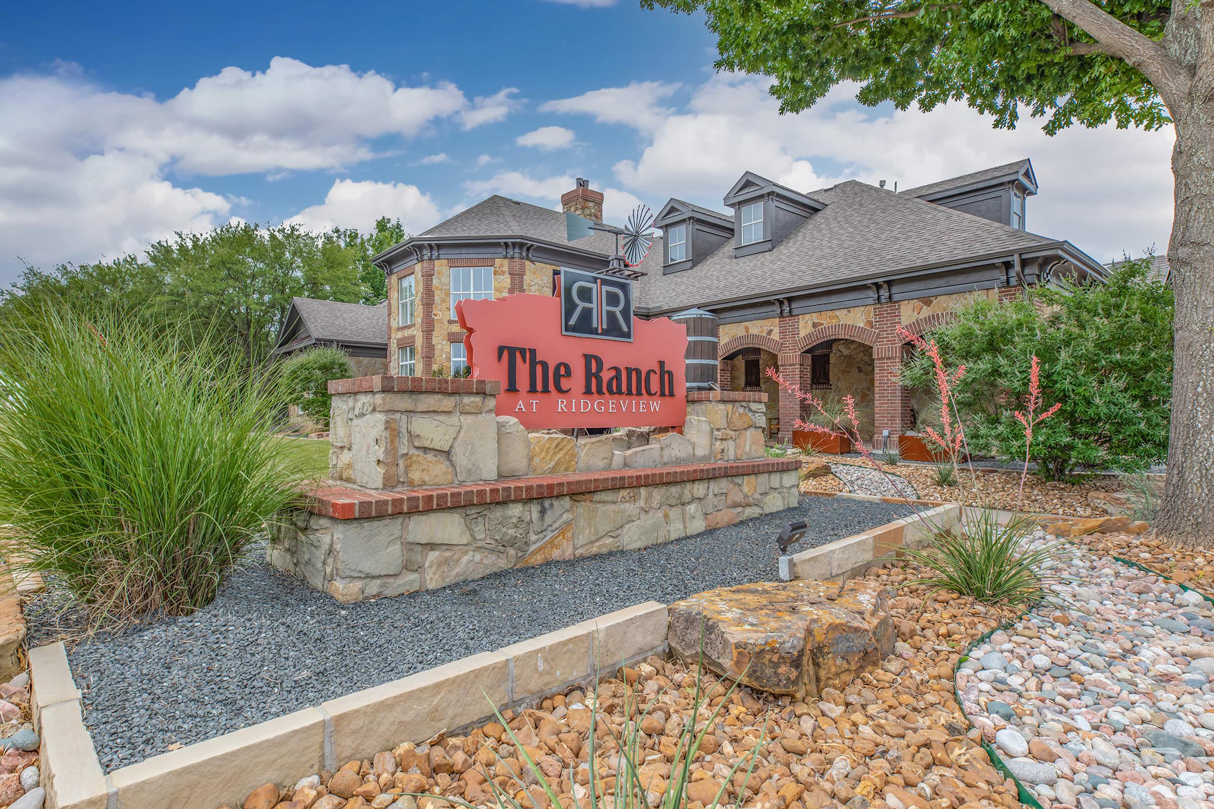 The Ranch at Ridgeview Apartments monument sign