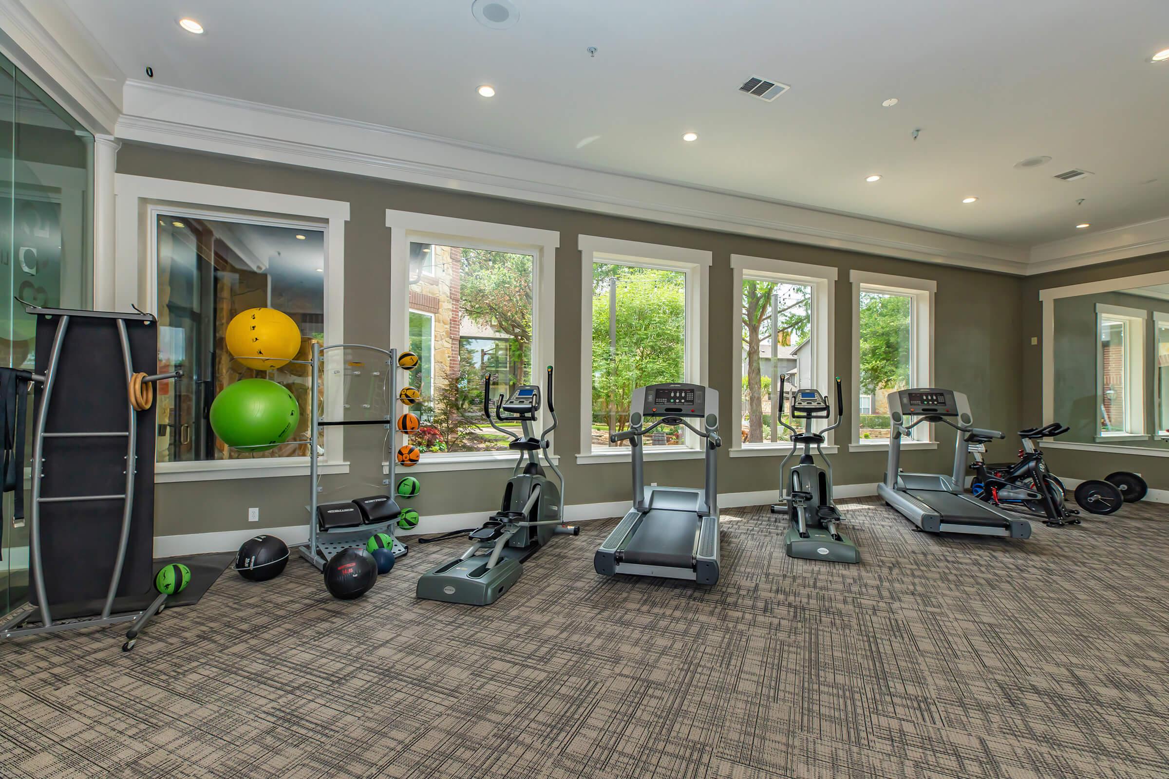 work-out equipment in the community gym