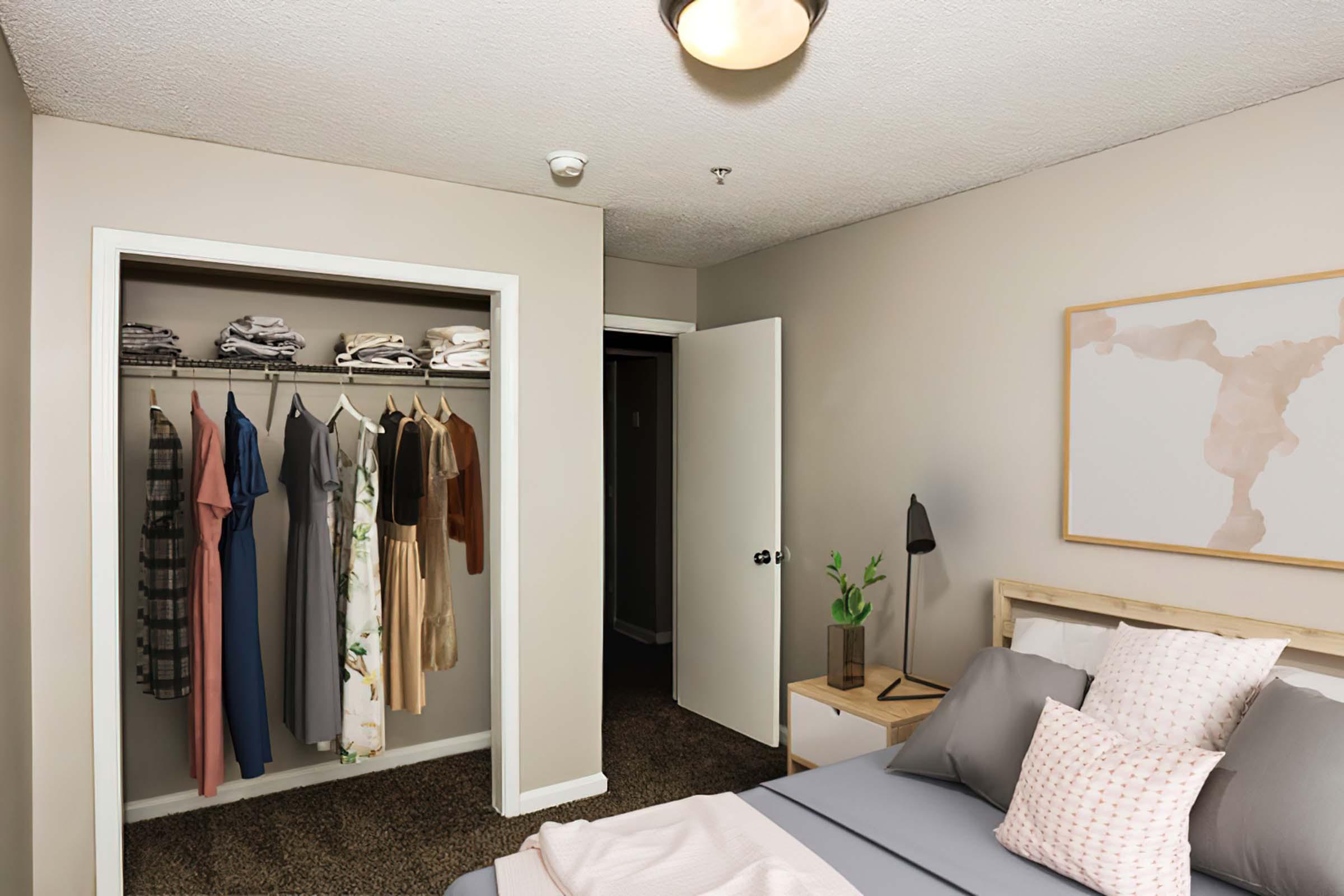 a living room with a sink and a mirror