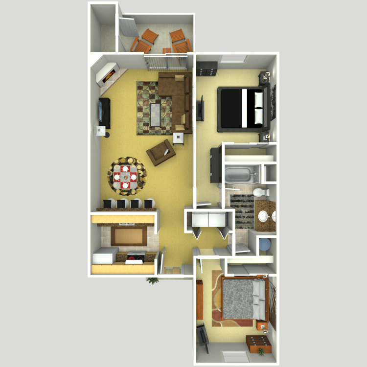 Floor plan image of 2 Bed 1 Bath