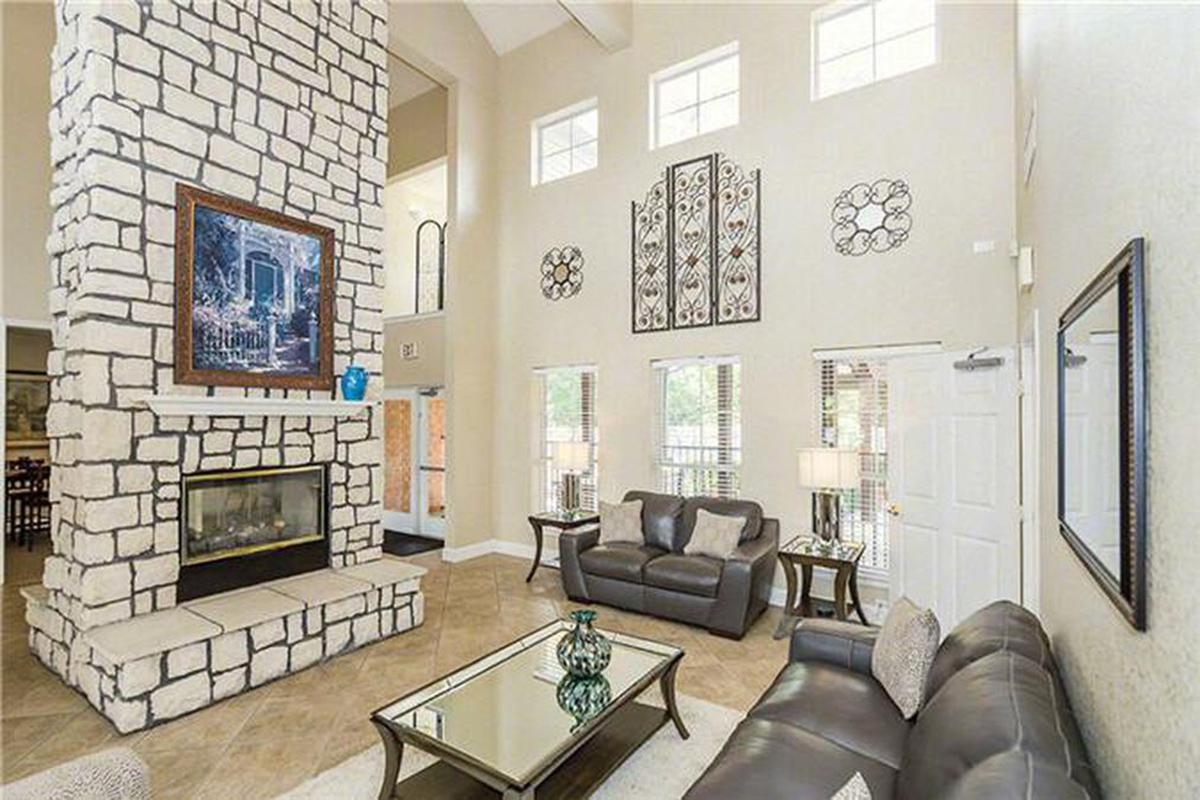 a fire place sitting in a living room