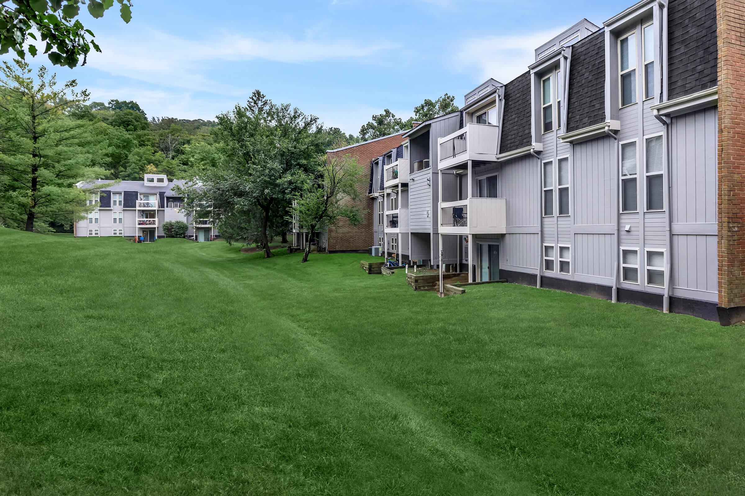 a large lawn in front of a house