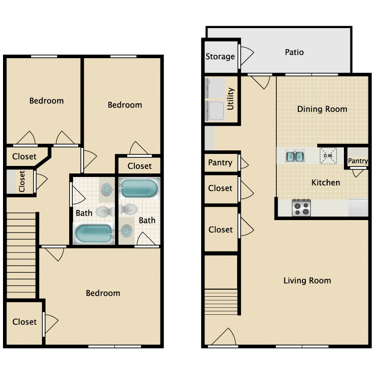 Floor plan image of 3/2