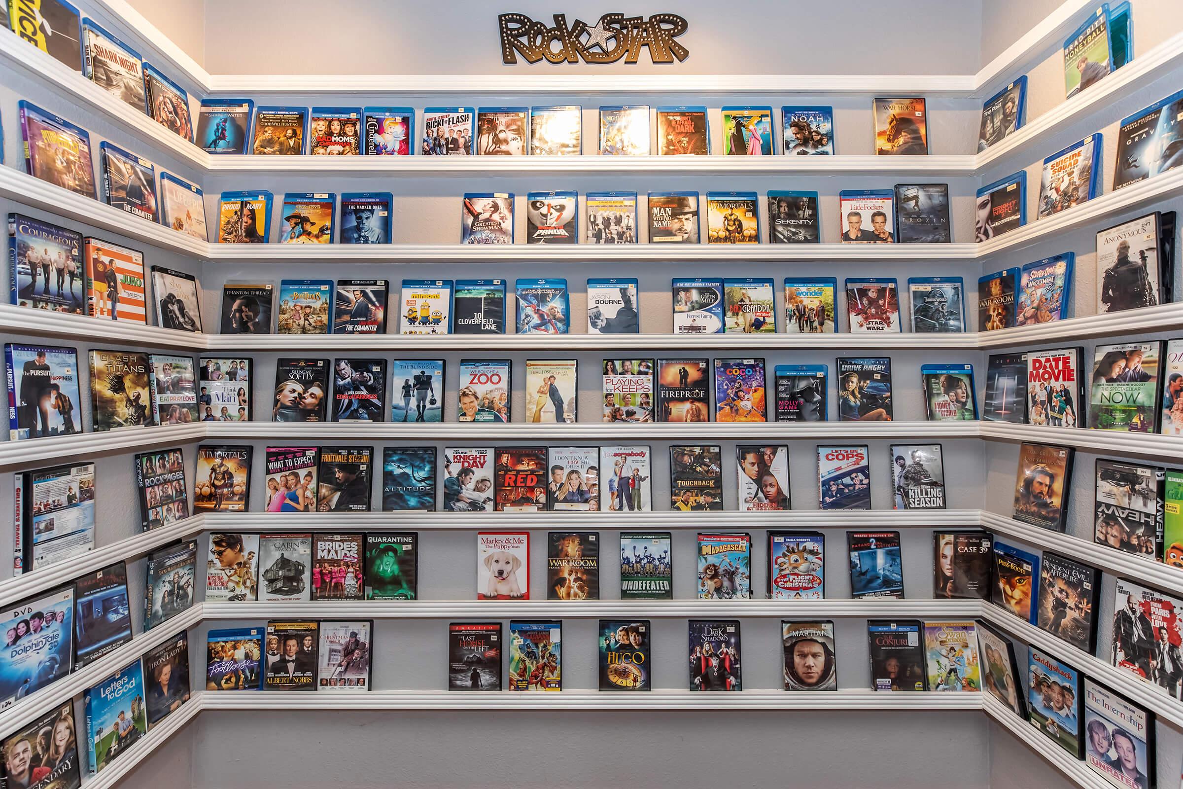 a close up of a book shelf