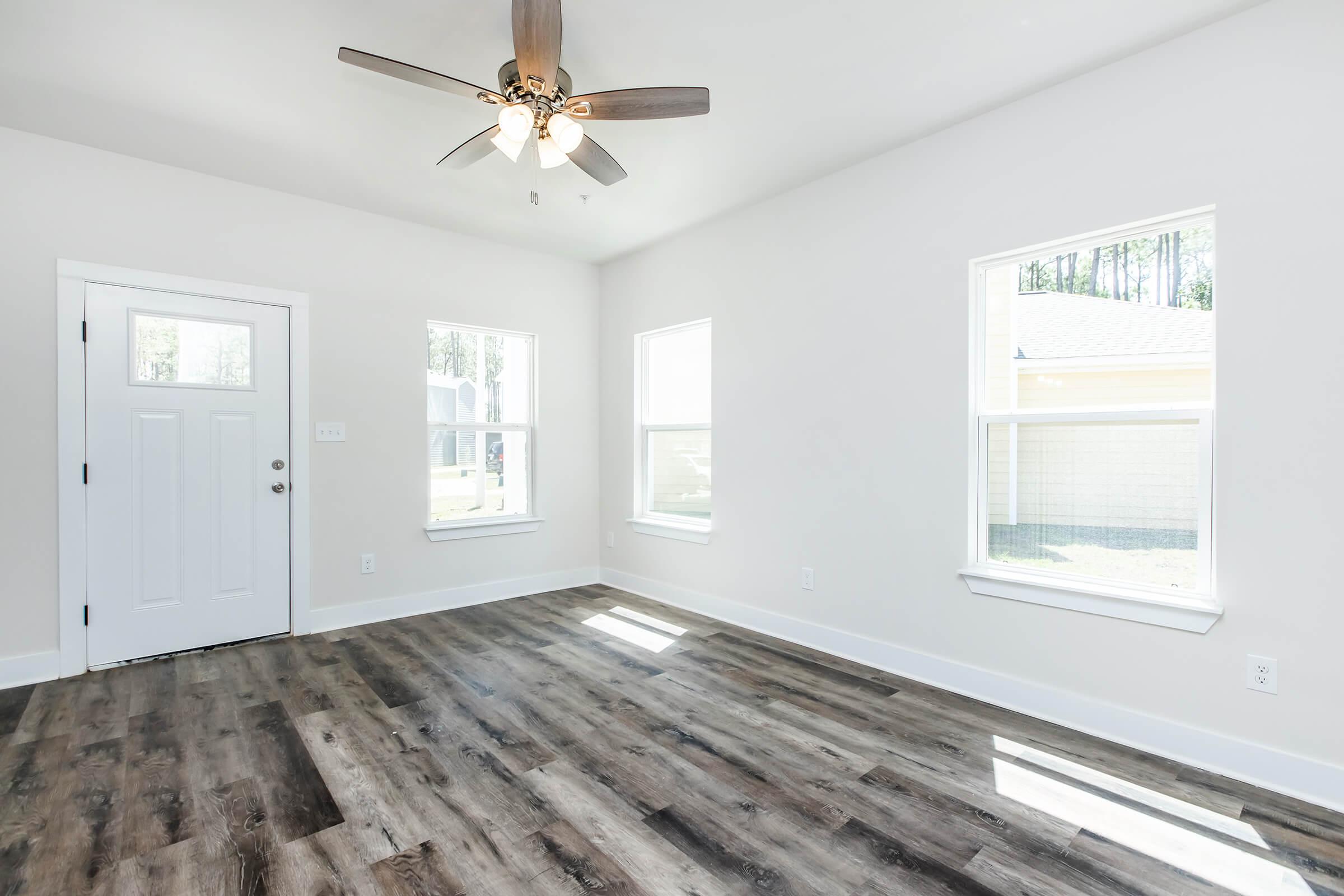 a room with a wooden floor