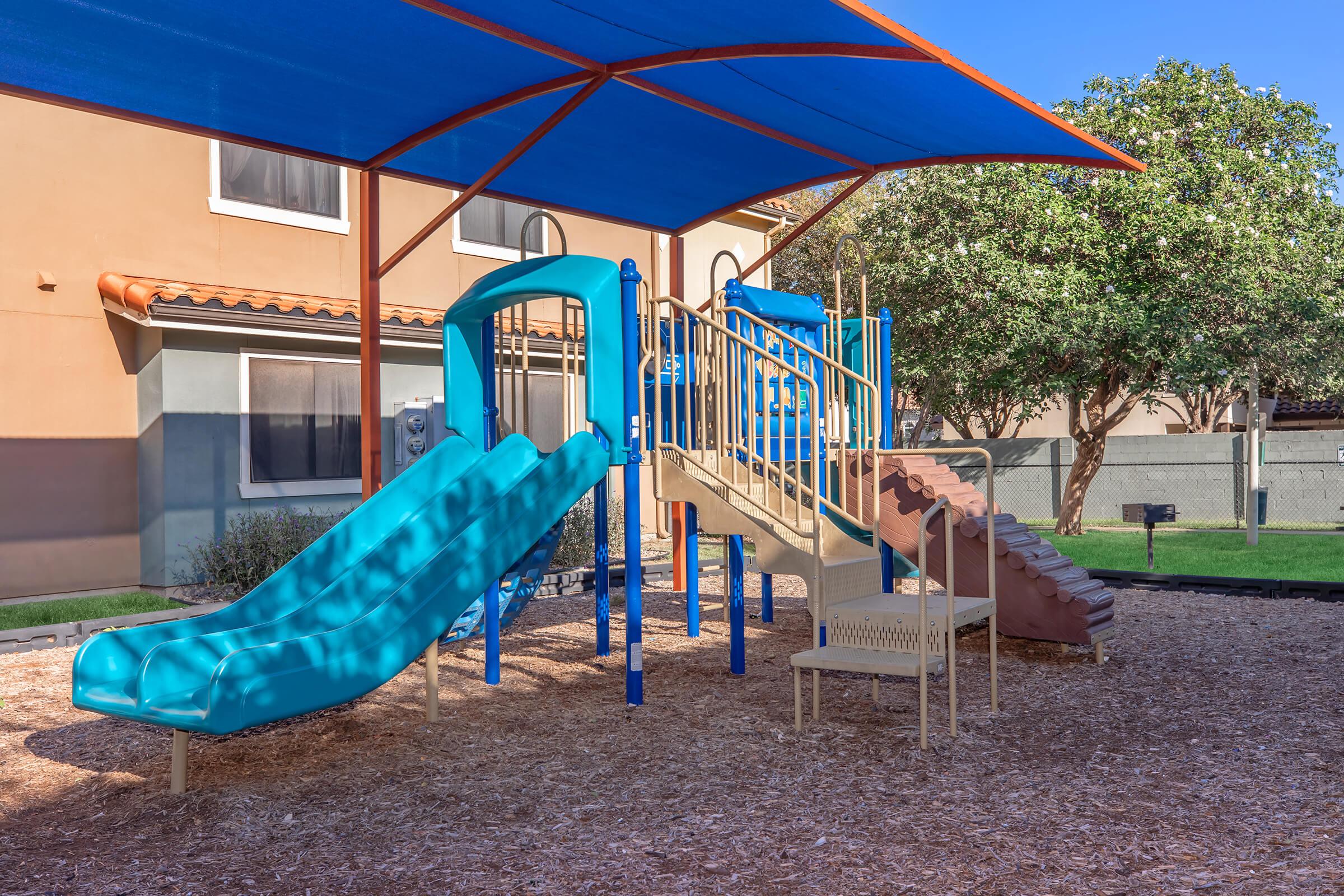 a blue umbrella