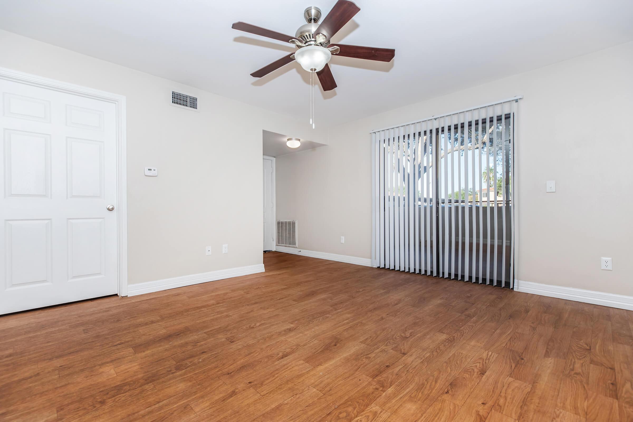 a room with a wood floor