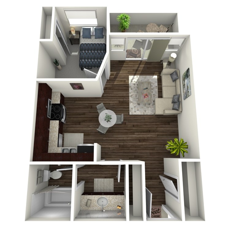 Floor plan image of Junior 1 Bed 1 Bath