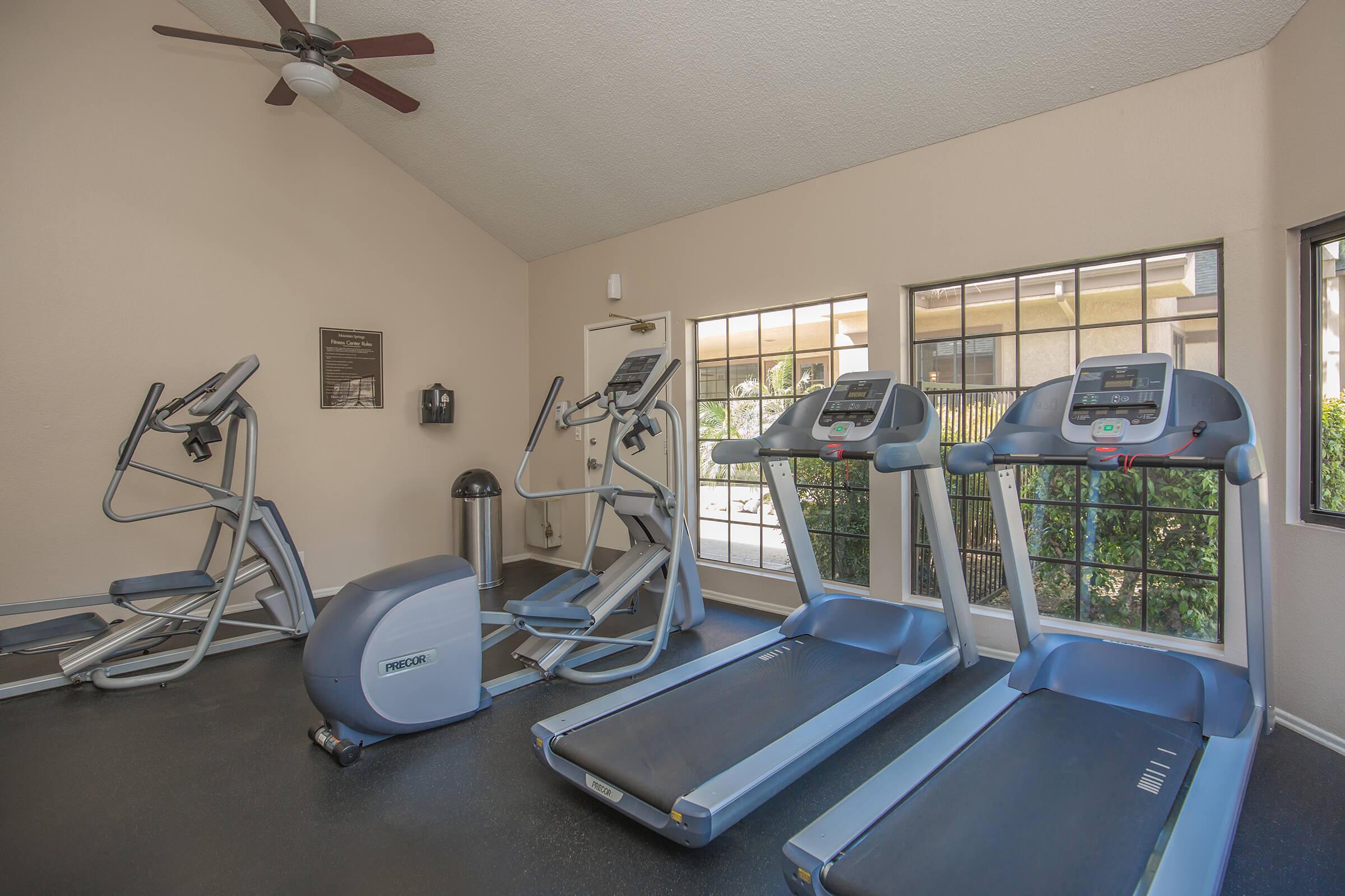 Work-out equipment in community gym