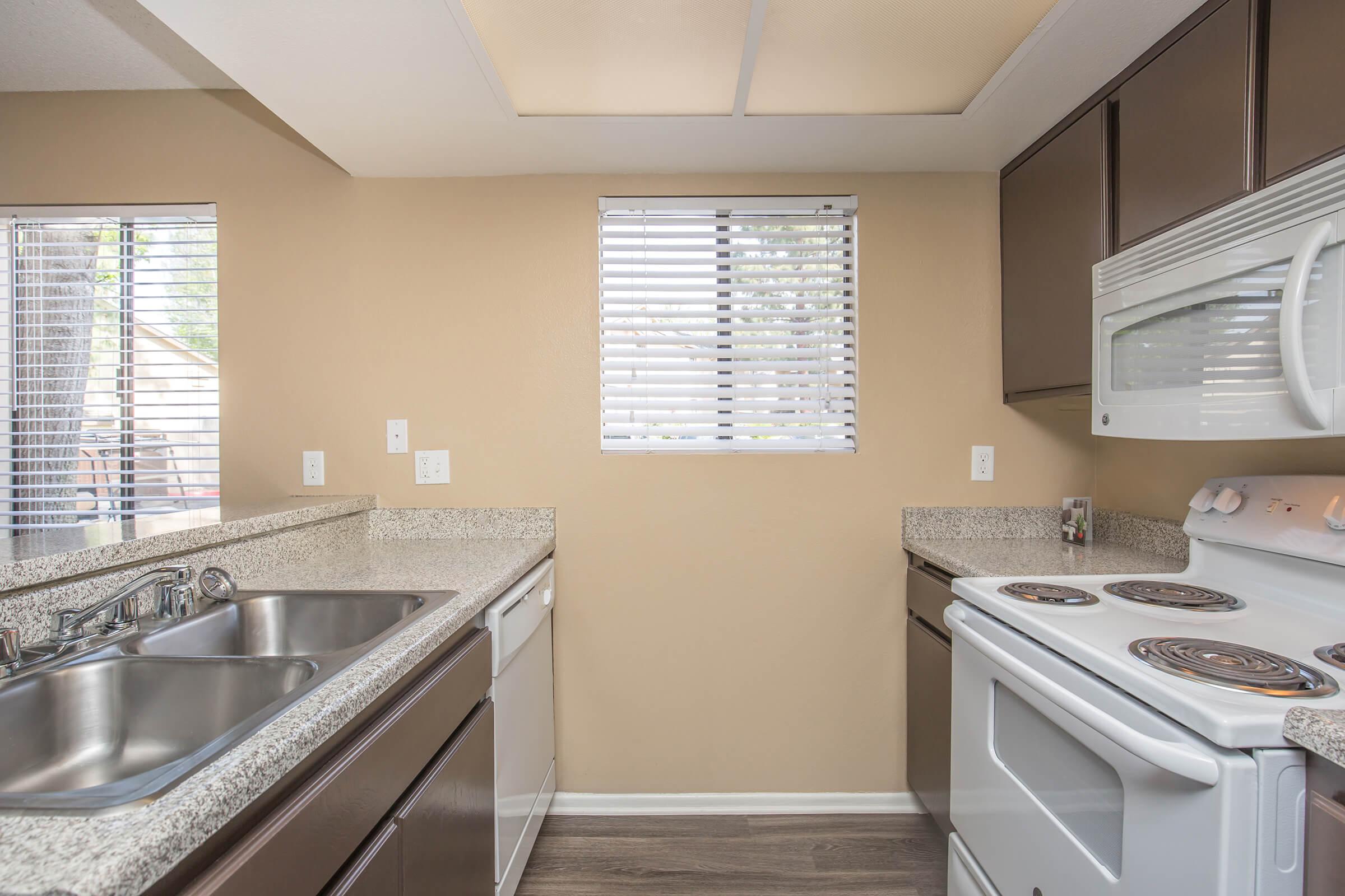 Kitchen with wooden floors