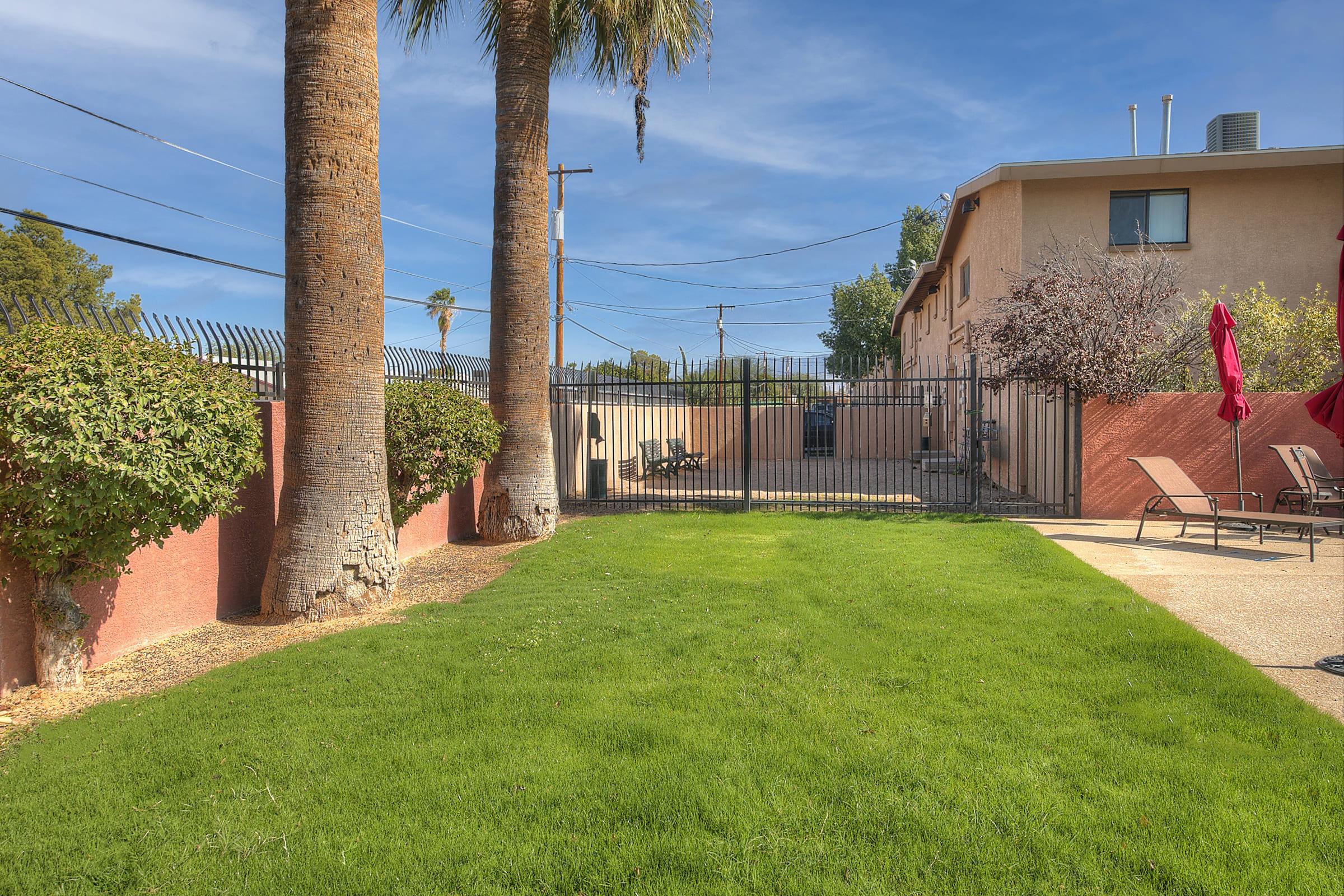 a large lawn in front of a house