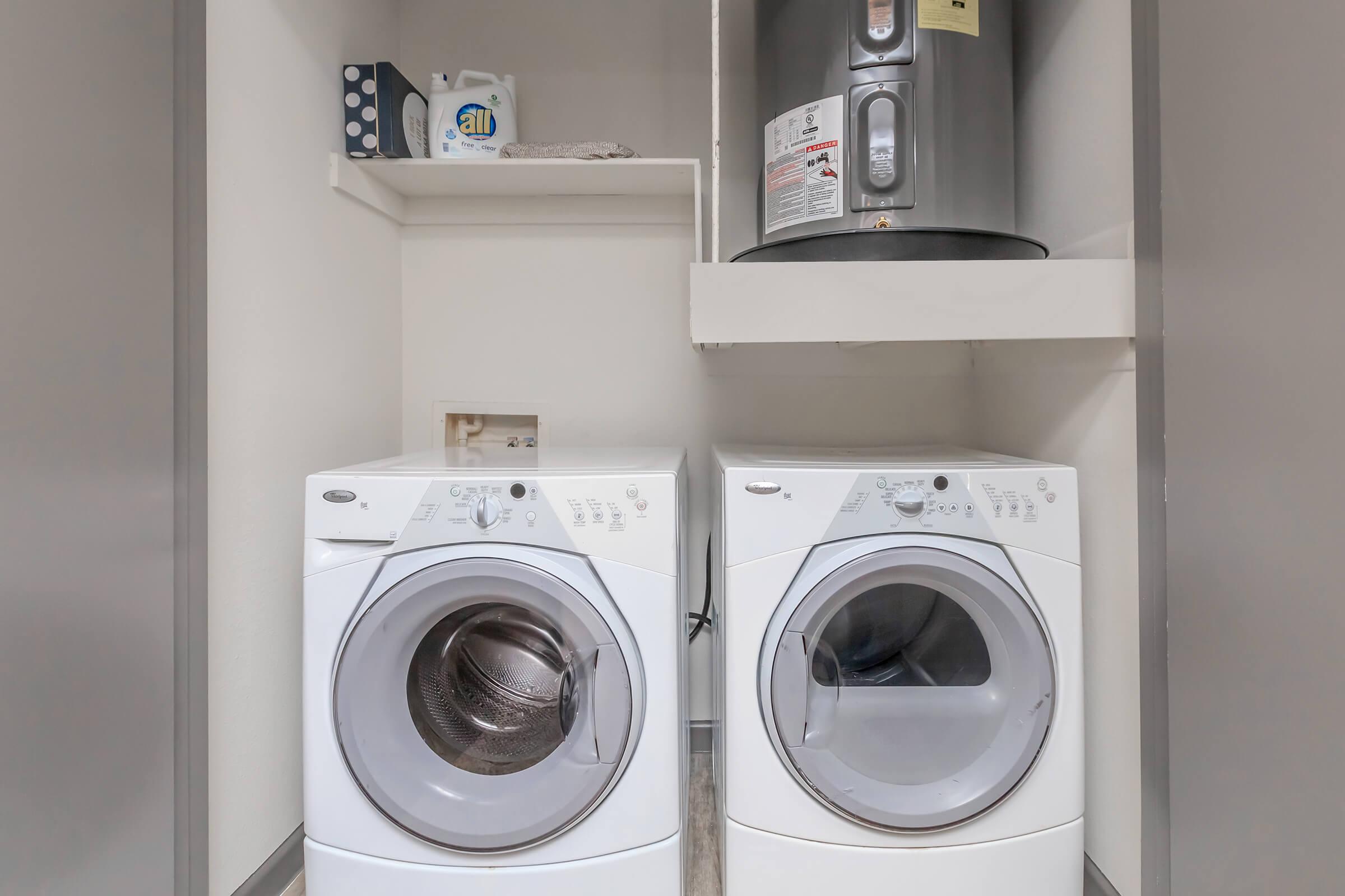 a washer and a refrigerator