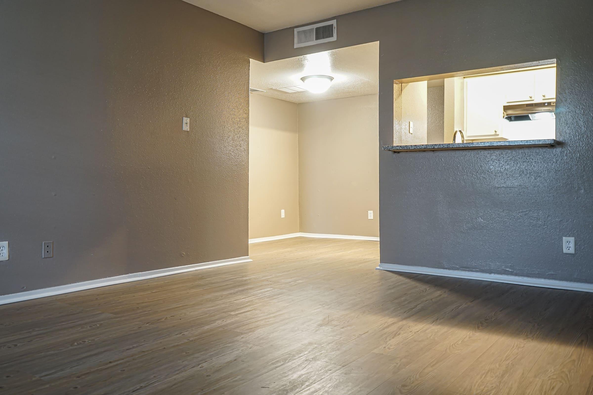 a room with a wooden floor