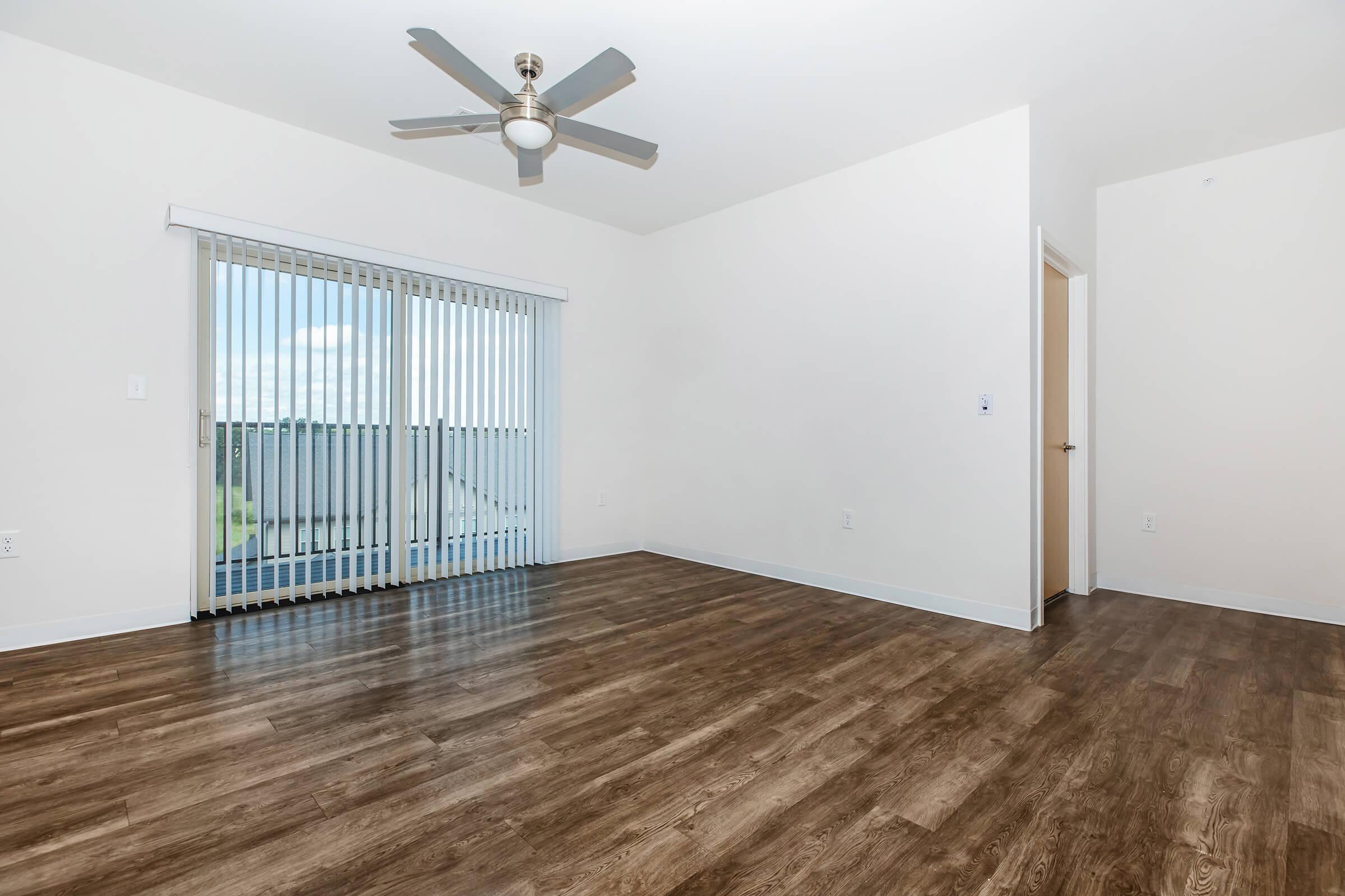 a room with a wood floor