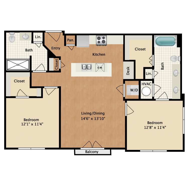 Floor plan image of Roanoke