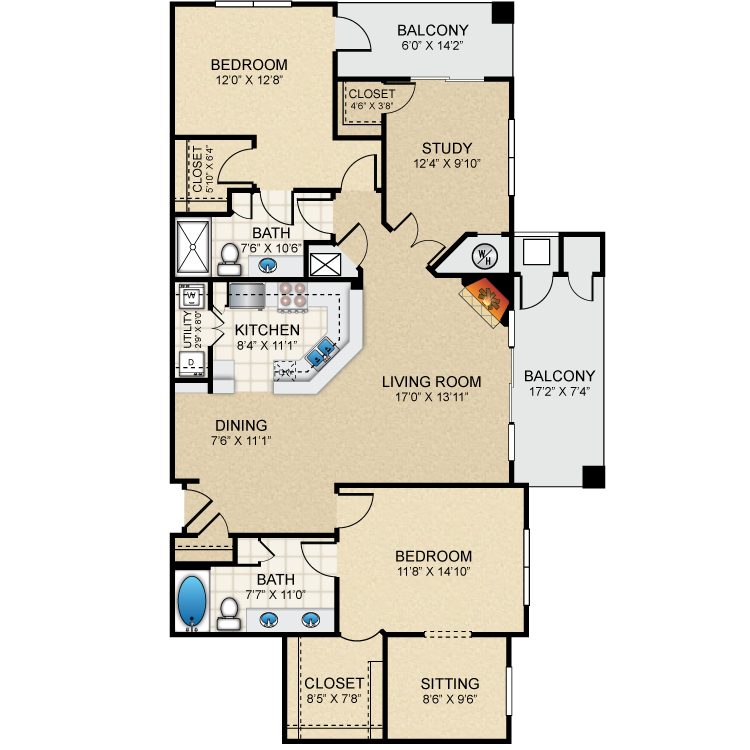 Floor plan image of B6 The Claremont