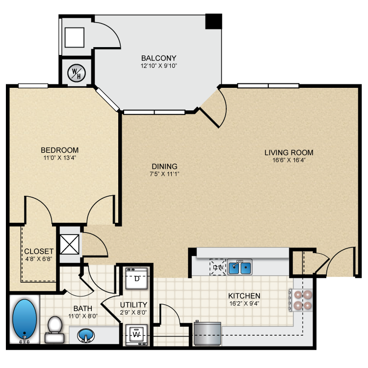 Floor plan image of A4 The Hampshire
