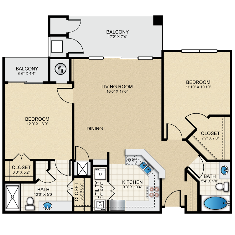 Floor plan image of B2 The Waterford
