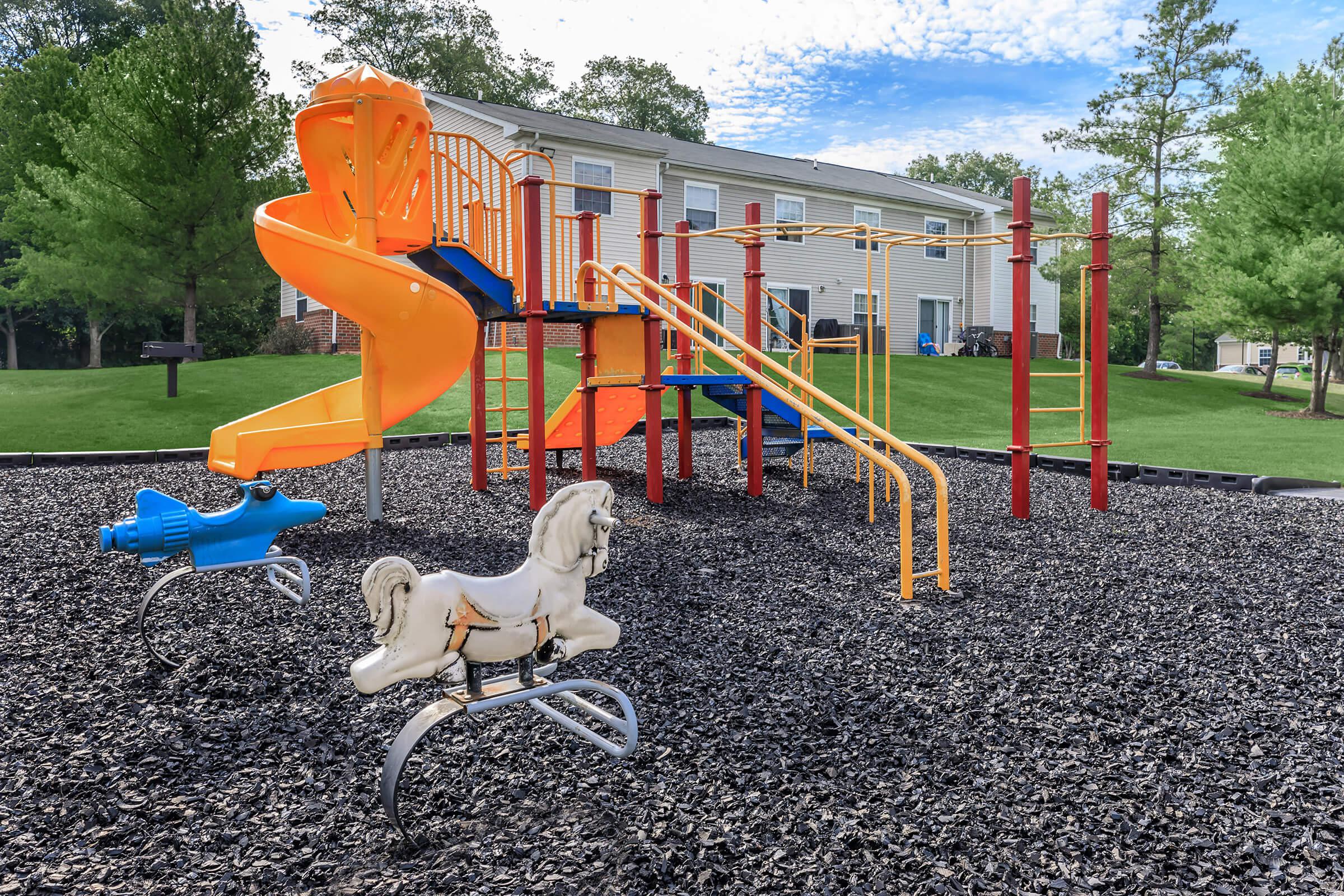 a close up of a playground