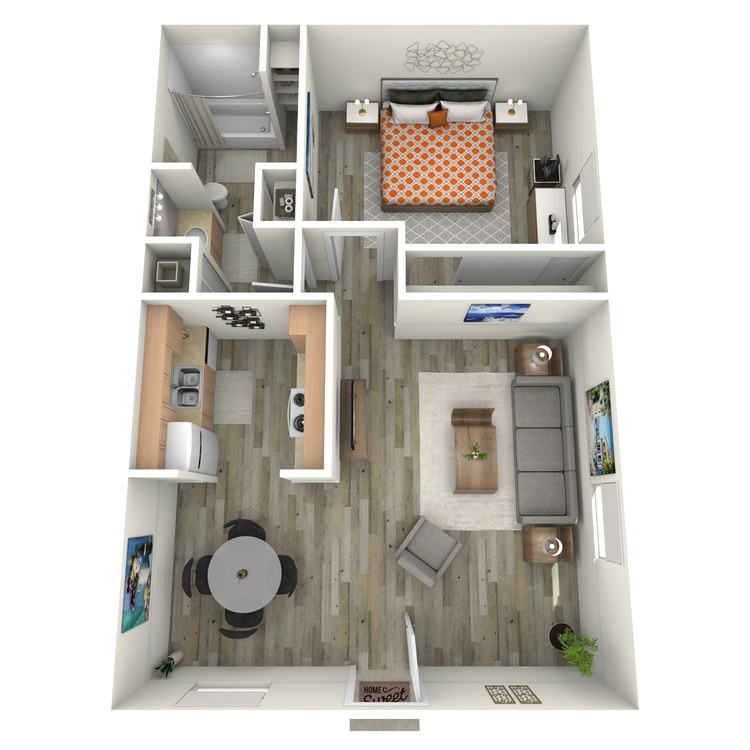 Floor plan image of One Bedroom