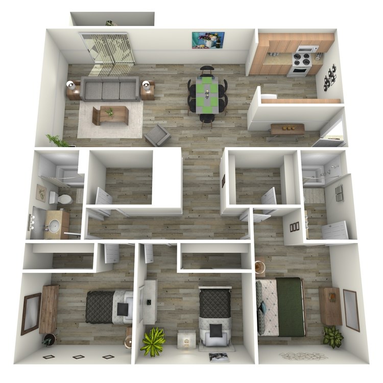 Floor plan image of Three Bedroom