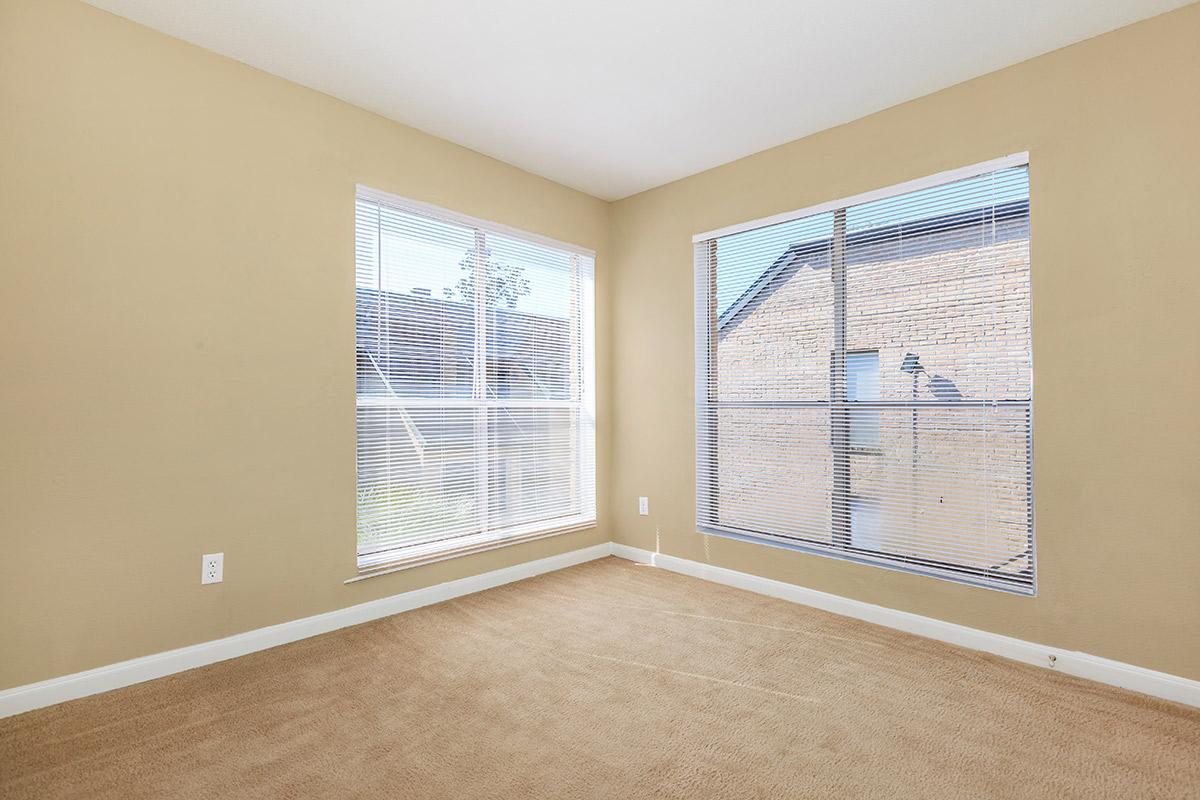 a room with a large window