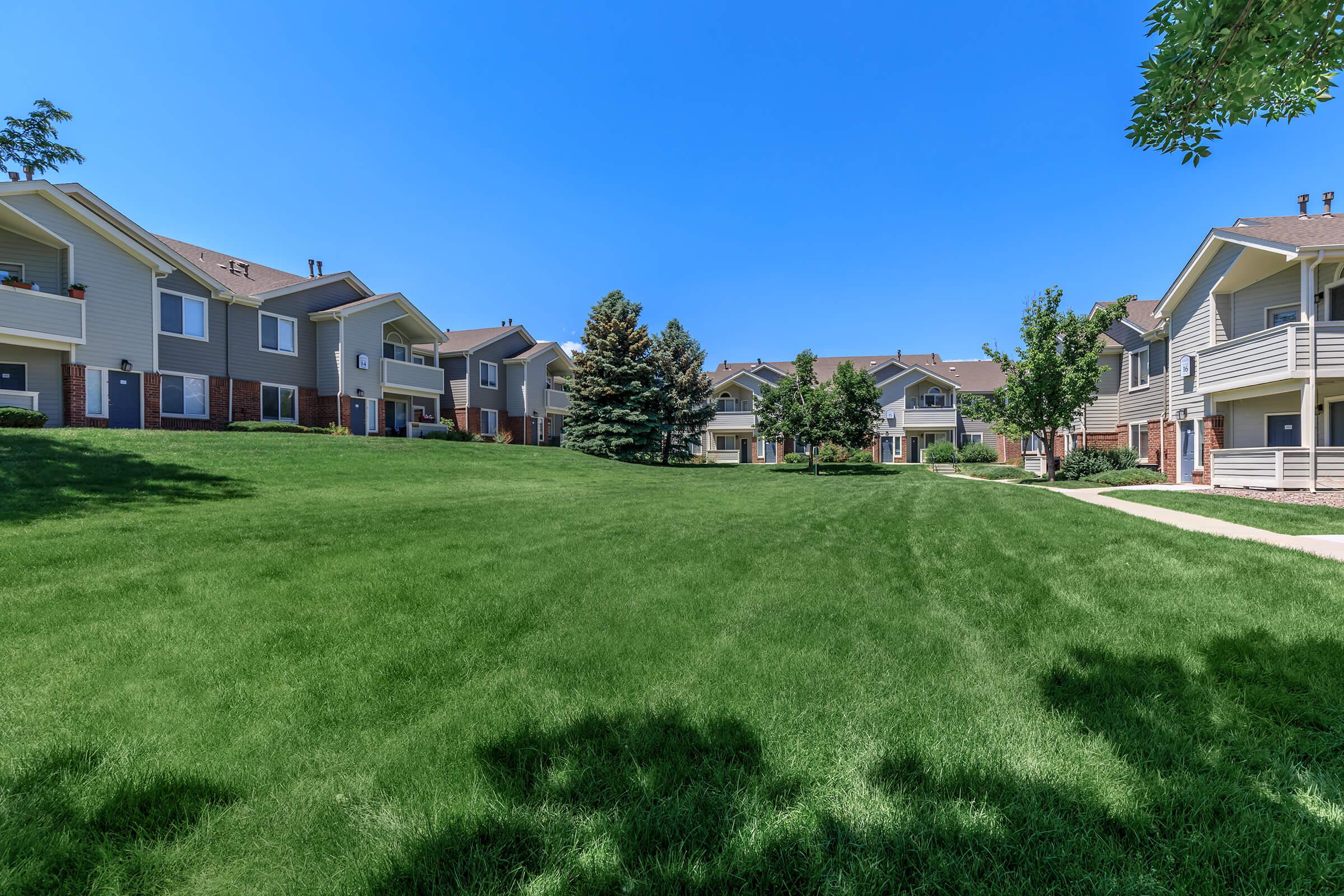 a large lawn in front of a house