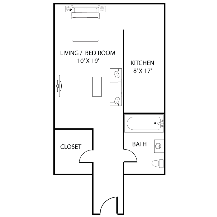 Floor plan image of Studio B