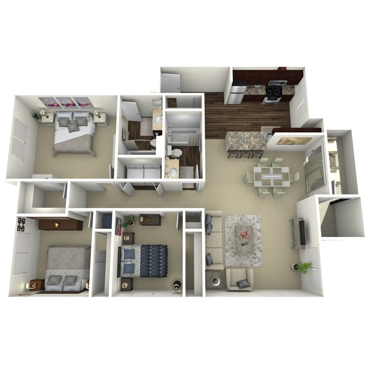 3 Bedroom Home floor plan image