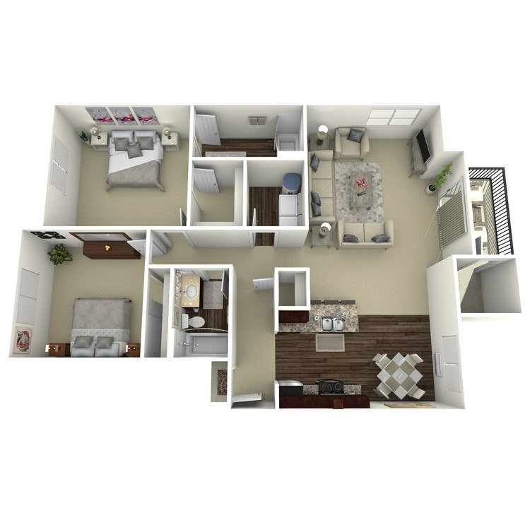 2 Bedroom Corporate Suite floor plan image