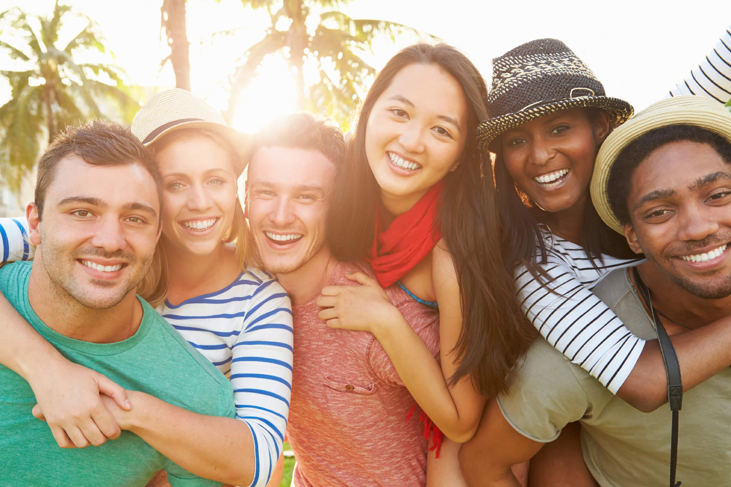 a group of people posing for a photo