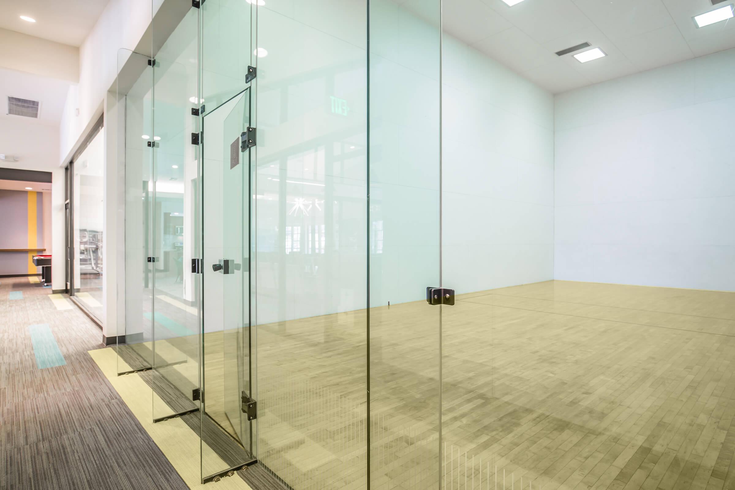 Indoor racquetball court 