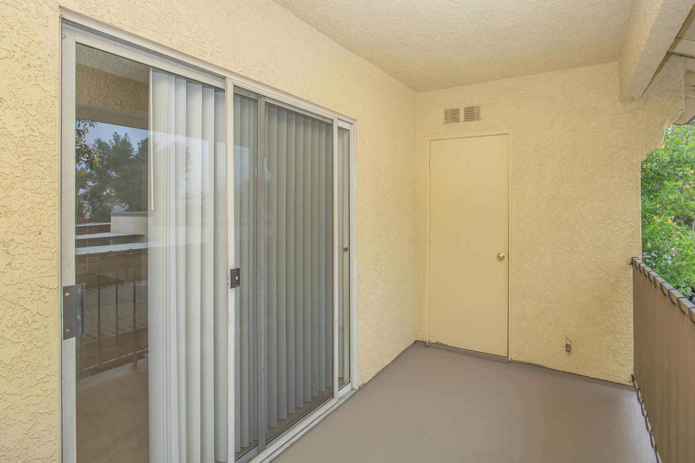 Patio with glass sliding doors