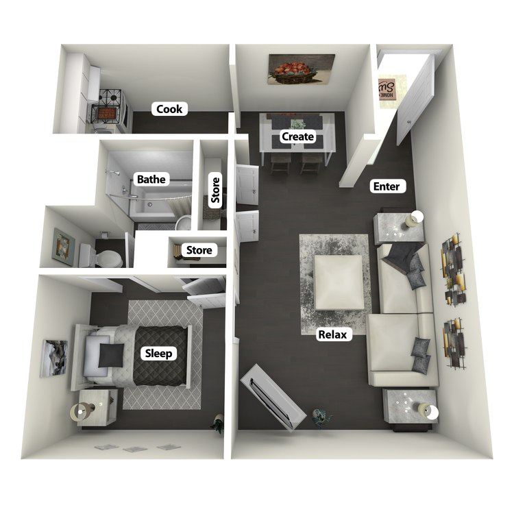 Floor plan image of Cole Porter Flat
