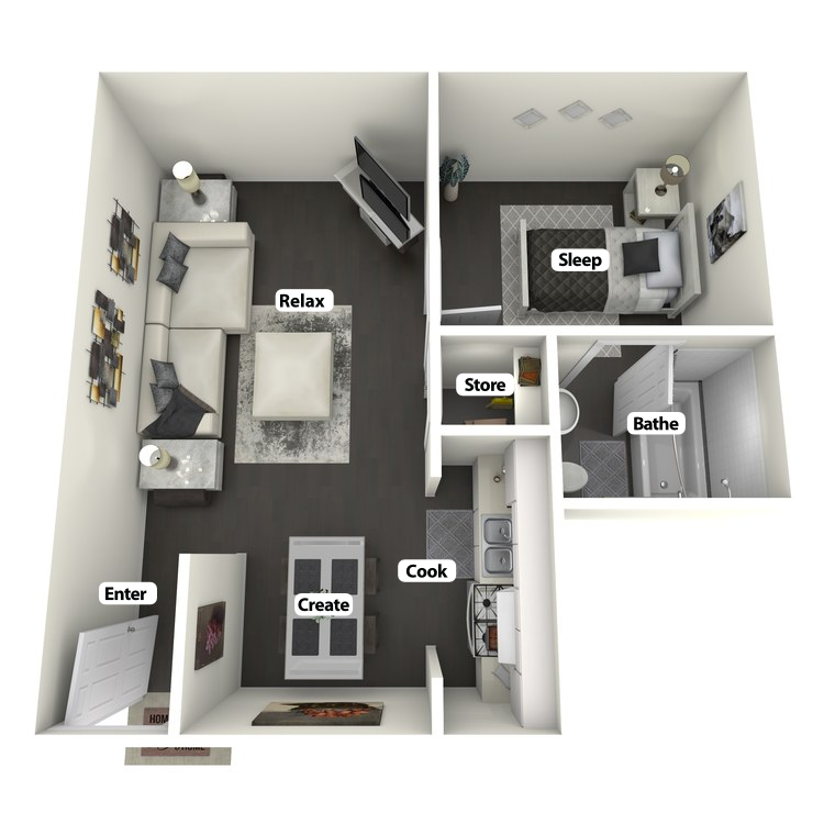 Floor plan image of Steve McQueen Flat