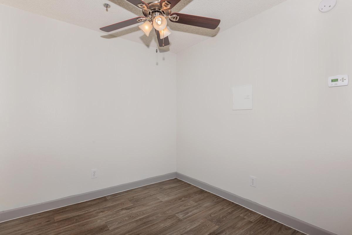 a room with white walls