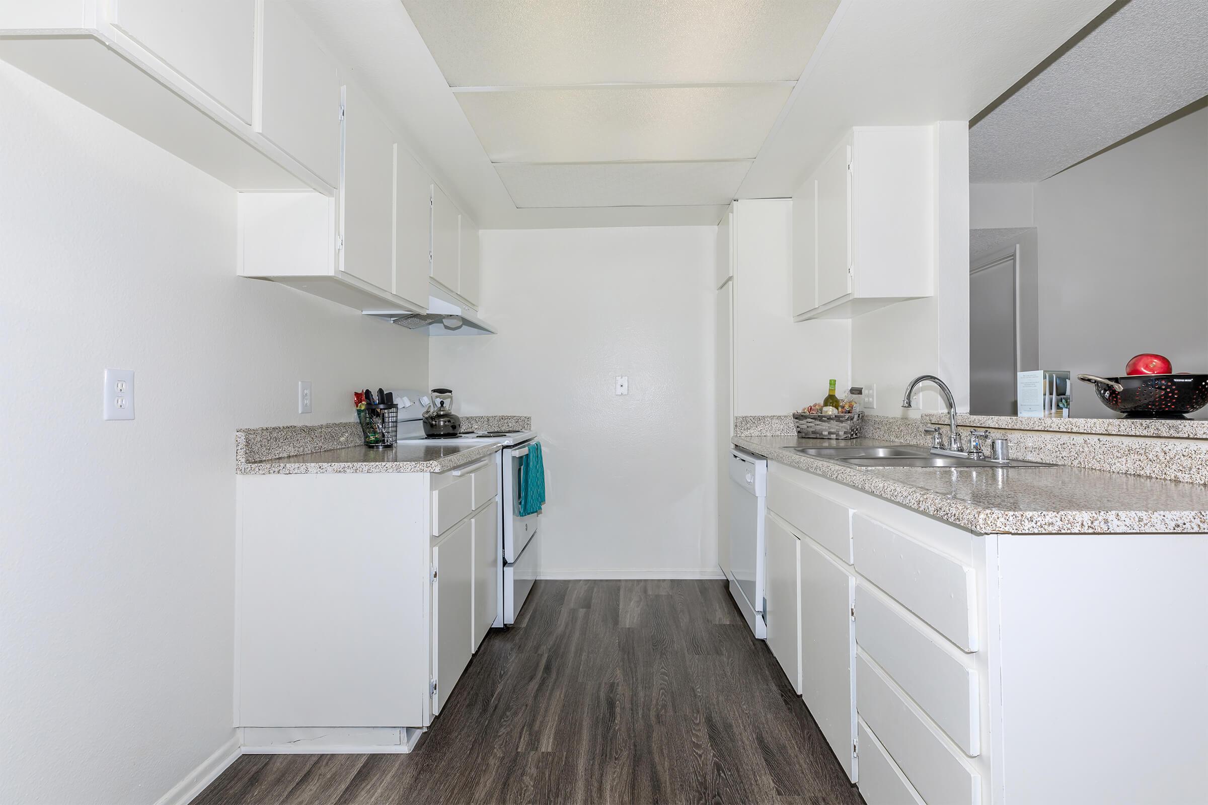 Kitchen with wooden floors