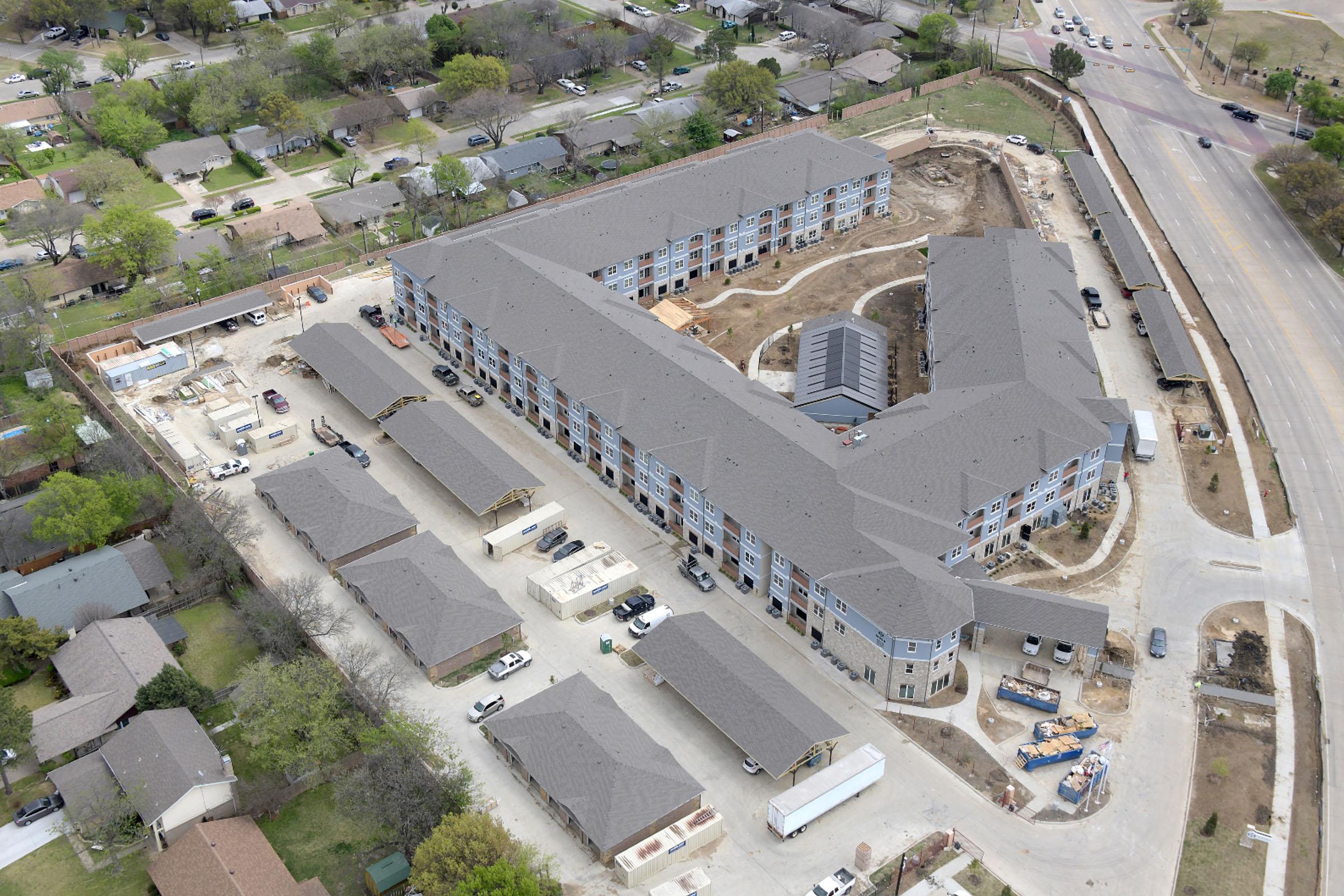 an aerial view of a box