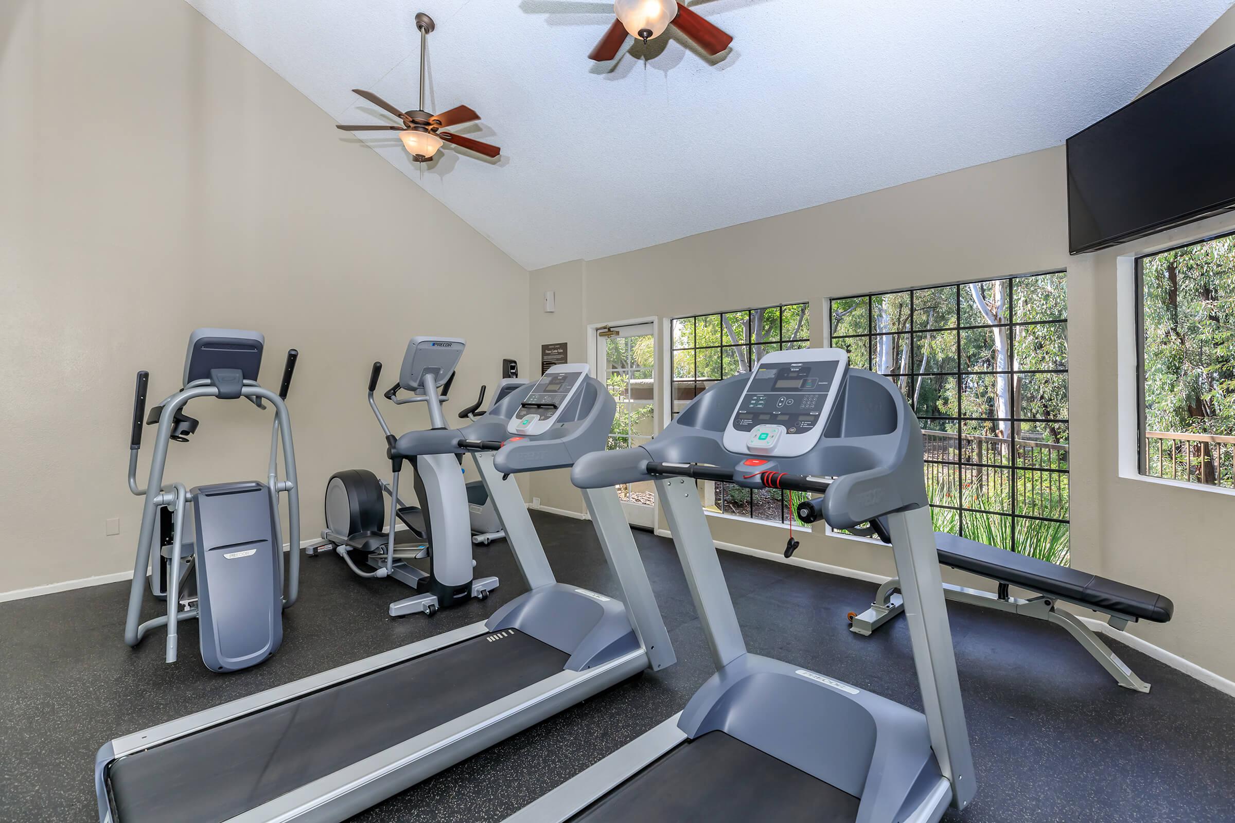 Work-out equipment in the community gym