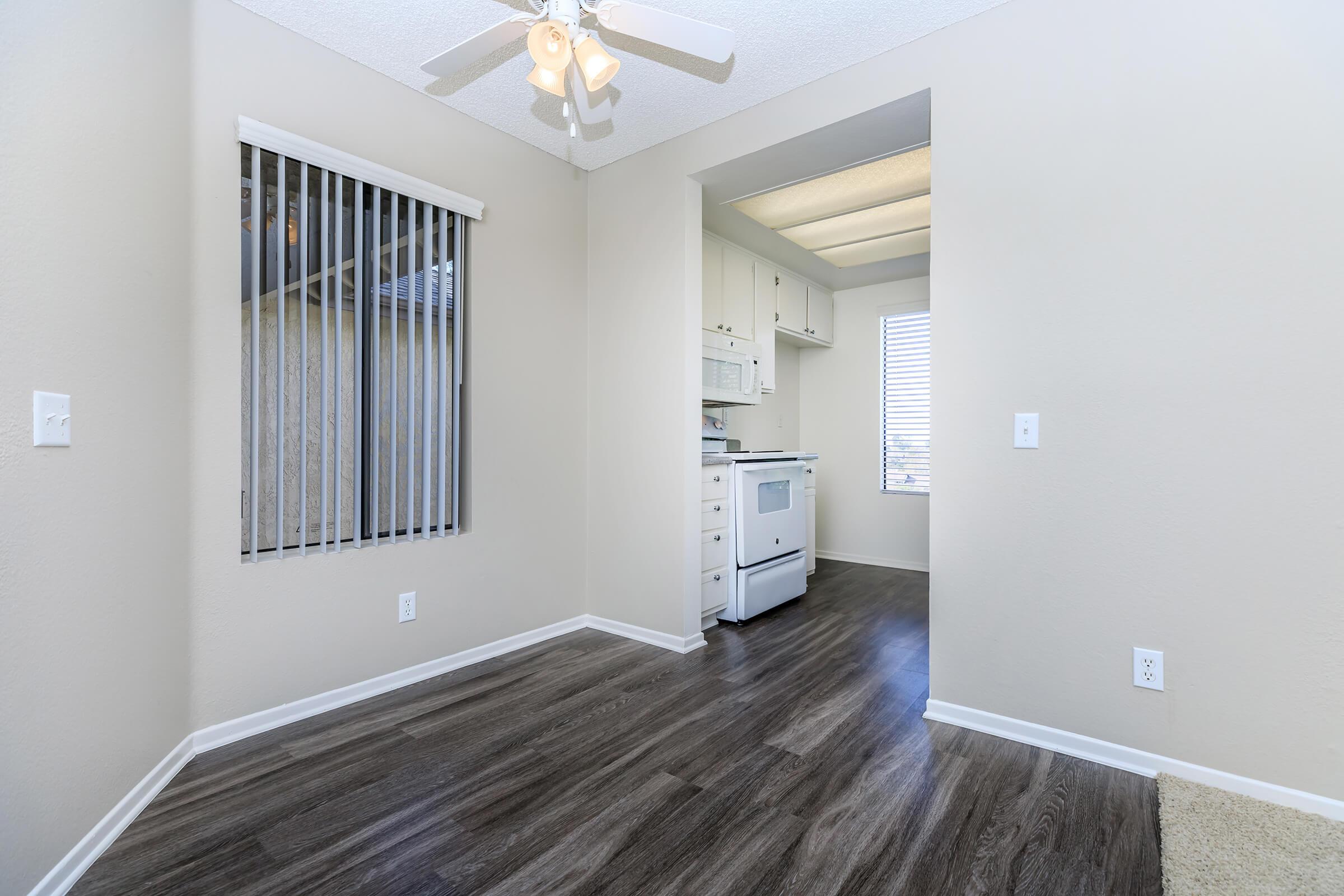 Dining room with wooden floors