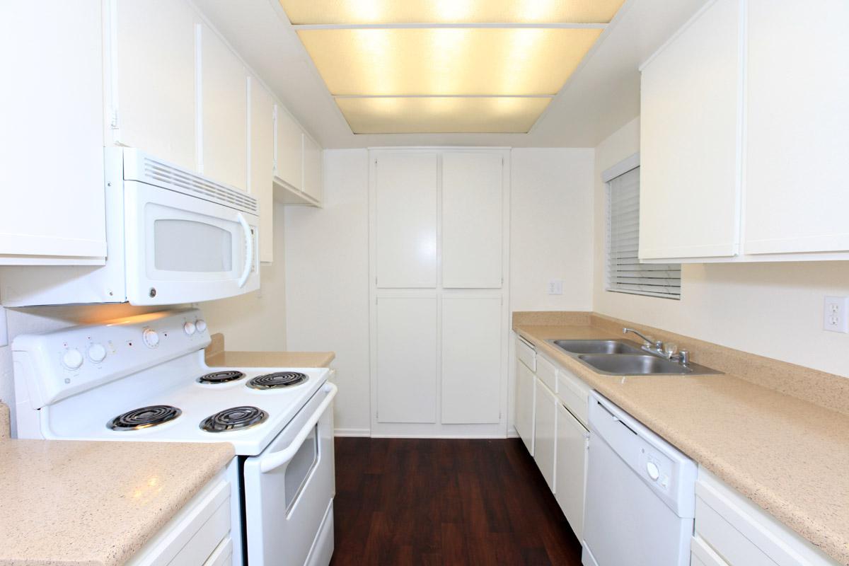 Kitchen with wooden floors