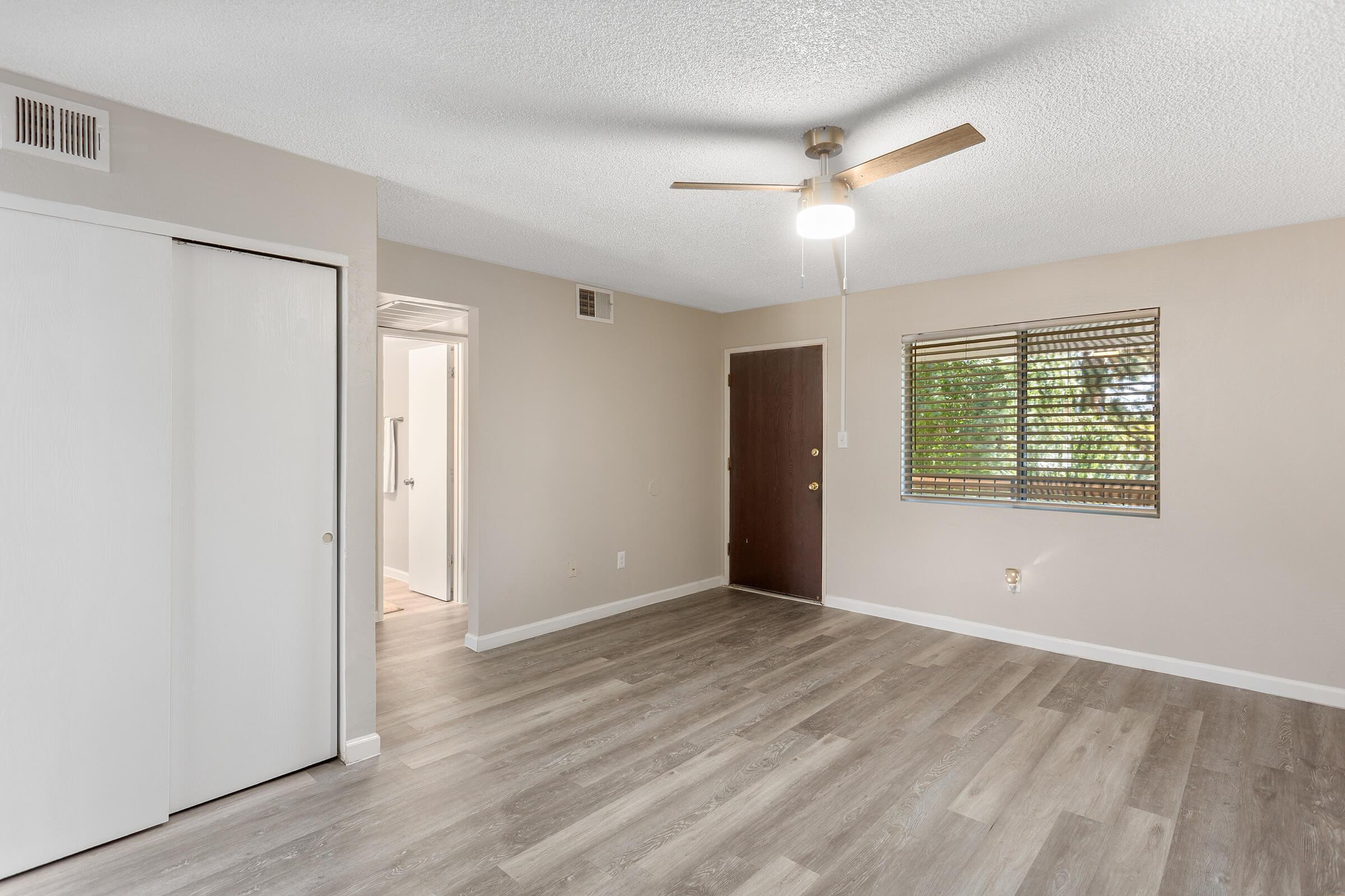 a room with a wooden floor