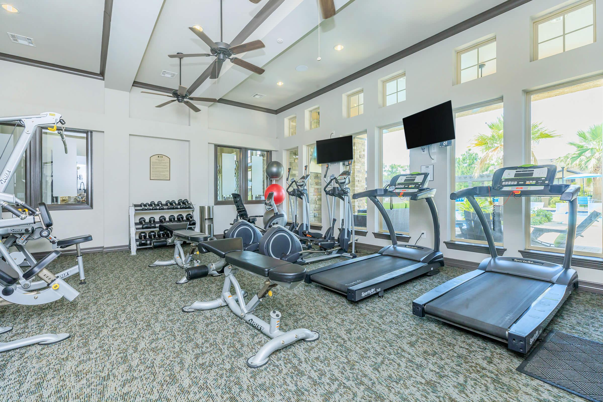 work-out equipment in the community gym