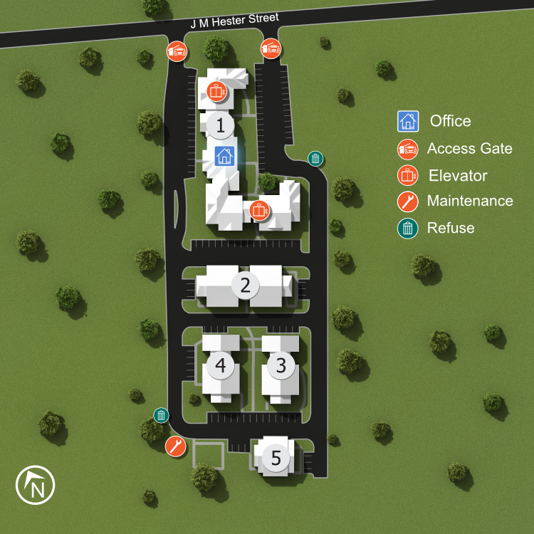If you have a question regarding the relative location of an apartment home, please give us a call.