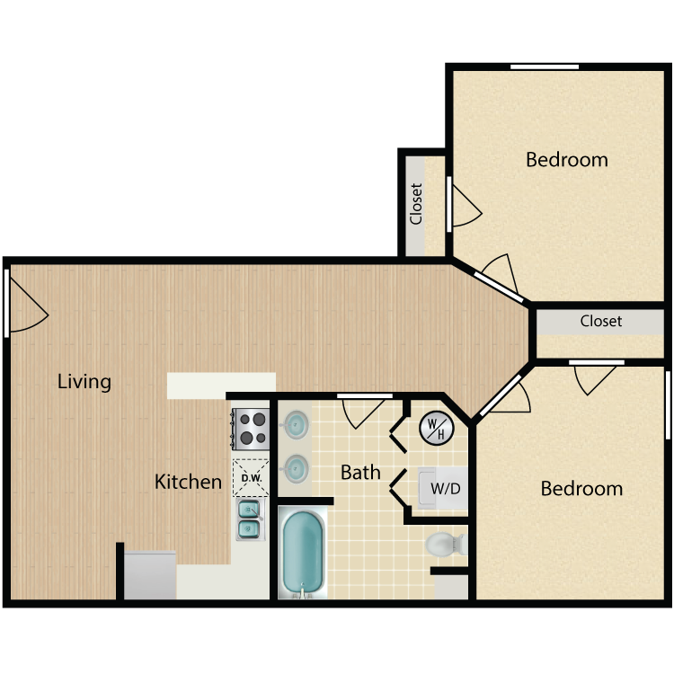 Floor plan image of 2 Bed 815